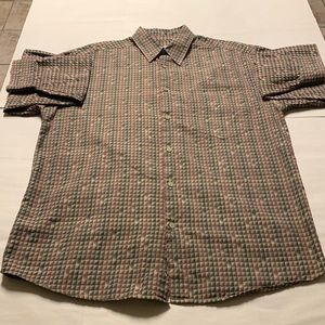 VTG jhane barnes long sleeve geometric pattern button up shirt size M